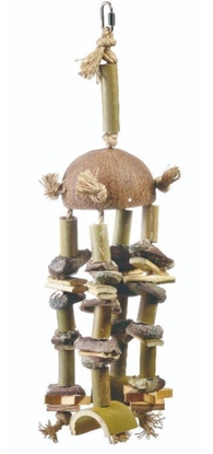 Picture of Bubimex Bamboo & Coconut Bird Toy - Natural & Fun Pet Toy